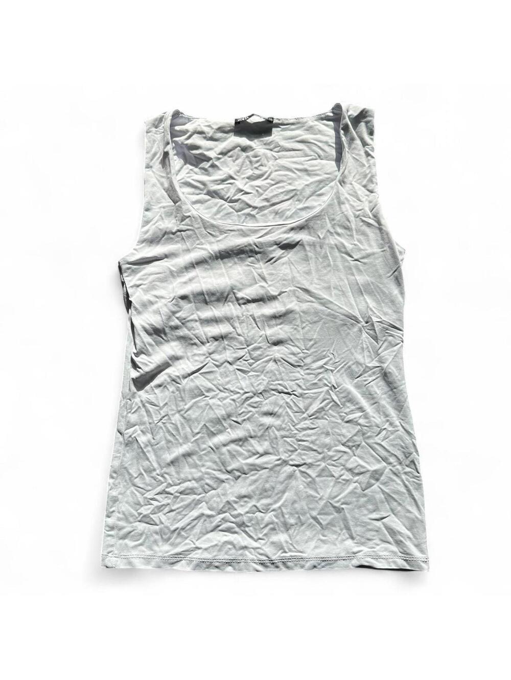 Zara White Basic Tank Top - Size Small
